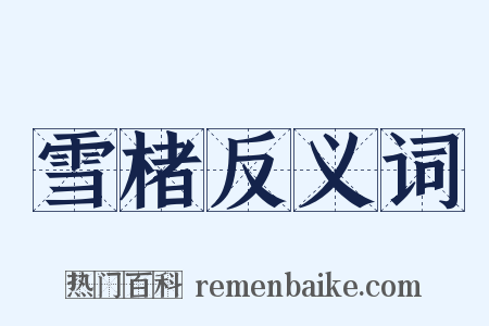 雪楮反义词是什么意思的图片